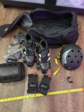 Patins de velocidade Riedell Volt Roller Derby preto branco masculino tamanho 9 pacote comprar usado  Enviando para Brazil