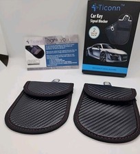 Pacote com 2 chaves de carro automotivas estojo bloqueador de sinal RFID bolsa de armazenamento de sinal CARBONO comprar usado  Enviando para Brazil
