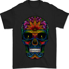 Camiseta Sugar Skull para hombre 100 % algodón segunda mano  Embacar hacia Mexico