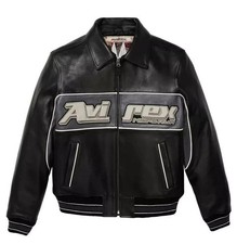 Usado, Casaco de voo Premuim Avirex masculino preto couro genuíno jaqueta americana motociclista comprar usado  Enviando para Brazil