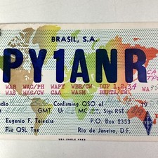 Cartão de rádio QSL Brasil 1956 selo Eugenio Teixeira Rio de Janeiro comprar usado  Enviando para Brazil
