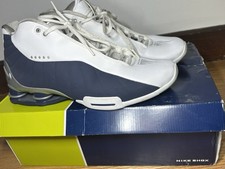 Nike Shox BB4 masculino tamanho 13 usado com caixa branco e azul marinho comprar usado  Enviando para Brazil