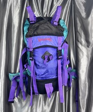 Mochila de caminhada vintage Spalding estrutura interna roxa/azulada pacote de dia acampamento anos 90’ comprar usado  Enviando para Brazil