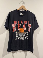 Camiseta Vintage Anos 90 Miami Heat - Marcada Grande - Logotipo 7 Ponto Único comprar usado  Enviando para Brazil