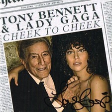 Capa CD bochecha a bochecha assinada por Lady Gaga 1 certificado de autenticidade, usado comprar usado  Enviando para Brazil