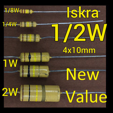 Iskra EUA 1/2W Resistores de Filme de Carbono 1-3pcs 4x10 mm UPM 5% 0.5W NOS Vintage ohm comprar usado  Enviando para Brazil