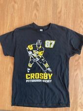 Camiseta preta de hóquei Sidney Crosby Pittsburg Penguins NHL Gildan masculina média comprar usado  Enviando para Brazil