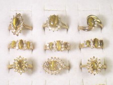 #.. 9,.,RINGS TIGER EYE DESIGNER SEMI-PRECIOUIS GEMSTONE LOTE ATACADO T13last comprar usado  Enviando para Brazil