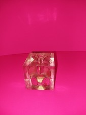 Vintage Lucite Peso de Papel Flutuante 1970 Moedas, Cubo de Acrílico, Suspenso 2” comprar usado  Enviando para Brazil
