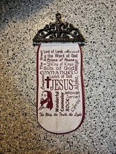 Embroidered jesus wallhanging for sale  Greeneville