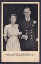 Cartão postal real g3260/ Inglaterra Reino Unido 1947 # Princesa Elizabeth e Philip Mountbatten comprar usado  Enviando para Brazil
