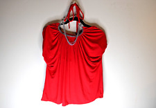 Sutiã feminino White House Black Market XL vermelho halter top prata corrente prateleira novo sem etiquetas, usado comprar usado  Enviando para Brazil