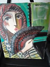 Peinture 24x30 femme d'occasion  Saint-Avé