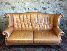 Beautiful wingback leather for sale  PENMAENMAWR