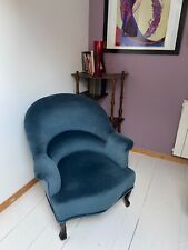 Fauteuil crapaud velours d'occasion  Hermanville-sur-Mer