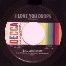BILL ANDERSON I LOVE YOU DROPS/GOLDEN GUITAR DECCA RECORDS VINYL 45 69-1, usado comprar usado  Enviando para Brazil