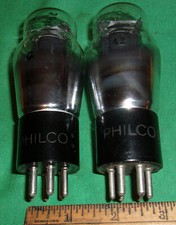 (2) Pentode de áudio tipo 42 PHILCO limpo! Testado! Gráficos básicos com carimbo quente (1935) comprar usado  Enviando para Brazil