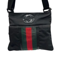Autêntica bolsa tiracolo Gucci Soho Sherry Line bolsa de ombro preta nylon couro Itália comprar usado  Enviando para Brazil