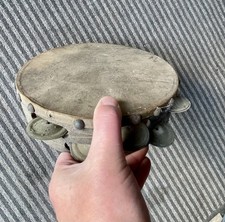 Vintage wooden tambourine for sale  RUNCORN