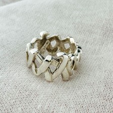 Anel Tiffany & Co. Paloma Picasso Wave Link em prata esterlina 925 tamanho 7 logotipo comprar usado  Enviando para Brazil