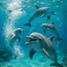 Imagem digital foto papel de parede fundo desktop arte IA, golfinhos comprar usado  Enviando para Brazil