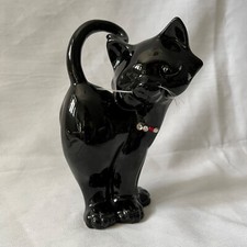 Antigo MCM Retro Norcrest Gato Cerâmico Preto com Bigodes e Coleira de Strass Japão comprar usado  Enviando para Brazil