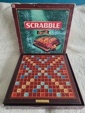 Scrabble deluxe wooden for sale  CAMBERLEY