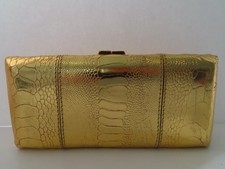 Bolsa/embreagem VBH dourada pele de réptil primeira edição 086/300 comprar usado  Enviando para Brazil
