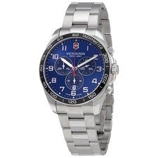 Usado, Relógio masculino Victorinox FieldForce clássico cronógrafo quartzo mostrador azul 241901 comprar usado  Enviando para Brazil