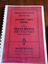 Matchless 1954 maintenance for sale  CHEDDAR