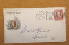 1905 FITCHBURG MASS. WEBBER LUMBER COMPANY MÁQUINA DE BANDEIRA ONDULADA CANCELAR comprar usado  Enviando para Brazil