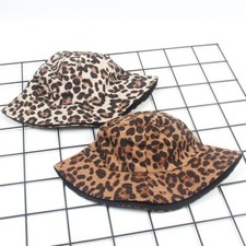 Donna Pescatore Cappello Camoscio Sintetico Leopardato da Reversibile Berretto comprar usado  Enviando para Brazil