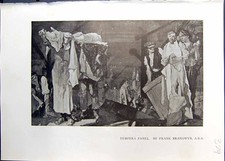 Old Studio 1911 Painel Tempera Frank Brangwyn Cadeira de Pessoas Mesa Carpe 20º comprar usado  Enviando para Brazil