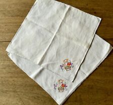 Pair vintage linen for sale  UK