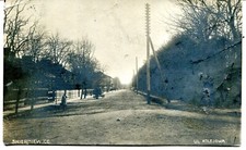 Poland Skierniewice - Ulica Kolejowa 1912 cover to Warszawa real photo postcard na sprzedaż  Wysyłka do Poland
