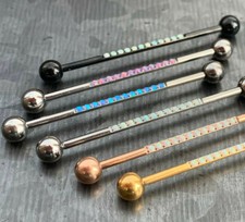 1 peça conjunto CNC opalas forradas industrial barbela implante grau titânio 38mm 1,5" comprar usado  Enviando para Brazil