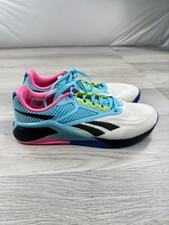 Tênis de corrida Reebok feminino Nano X2 branco rosa treino academia tamanho 9.5, usado comprar usado  Enviando para Brazil