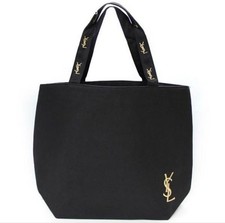 Bolsa tote Yves Saint Laurent YSL dourada logotipo bordado preto novidade apêndice comprar usado  Enviando para Brazil
