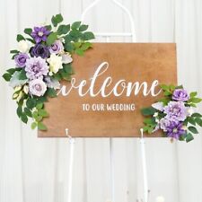 Conjunto de 2 piezas de flores de arco de boda guirnalda de flores artificiales botín segunda mano  Embacar hacia Mexico