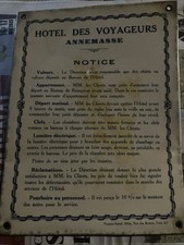 Ancienne plaque hôtel d'occasion  Charnay-lès-Mâcon