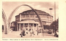 AK Breslau Wrocław - Hala Ludowa w czasie Wystawy Ziem Odzyskanych - ok. 1948 na sprzedaż  Wysyłka do Poland
