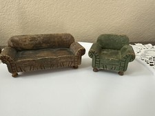 RARO* VINTAGE MADEIRA KAGE CASA DE BONECAS MÓVEIS SOFÁ E NAMORADEIRA, usado comprar usado  Enviando para Brazil