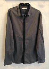 Chemise gris foncé d'occasion  Bourg-de-Thizy