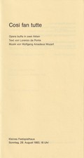 Opera programme 1983 for sale  LONDON
