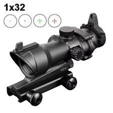 Escopo de rifle óptico iluminado mira ponto verde vermelho ACOG 1X32 ajuste trilho 20mm comprar usado  Enviando para Brazil