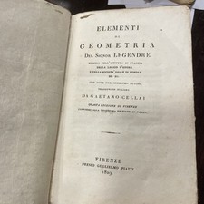 Elementi geometria 1829 usato  Cagliari