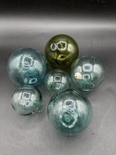 Usado, LOTE DE FLUTUADORES DE PESCA DE VIDRO JAPONÊS 2-3” - 6 bolas de bóia de rede redonda autênticas vintage comprar usado  Enviando para Brazil