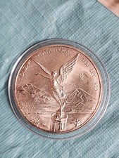 Moeda de prata fina México Liberty 1996, 1 Oz .999, data chave circulada veja foto, usado comprar usado  Enviando para Brazil