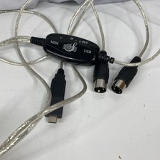 6 pés USB~MIDI entrada/saída 5 pinos cabo/cabo DIN, áudio digital, bateria, sintetizador, teclado comprar usado  Enviando para Brazil