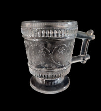 EAPG BRYCE BROTHERS Caneca PERT de Vidro Transparente também conhecida como RIBBED ESQUEÇA-ME-NÃO ca 1883 comprar usado  Enviando para Brazil